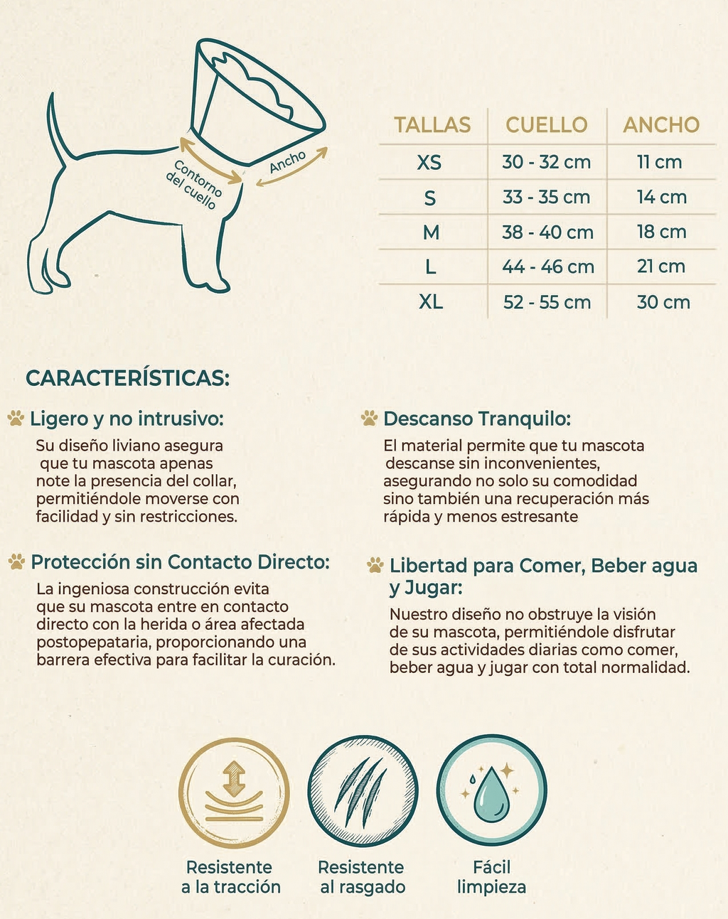 COLLAR ISABELINO RECOVERY PET (ACOLCHADO)