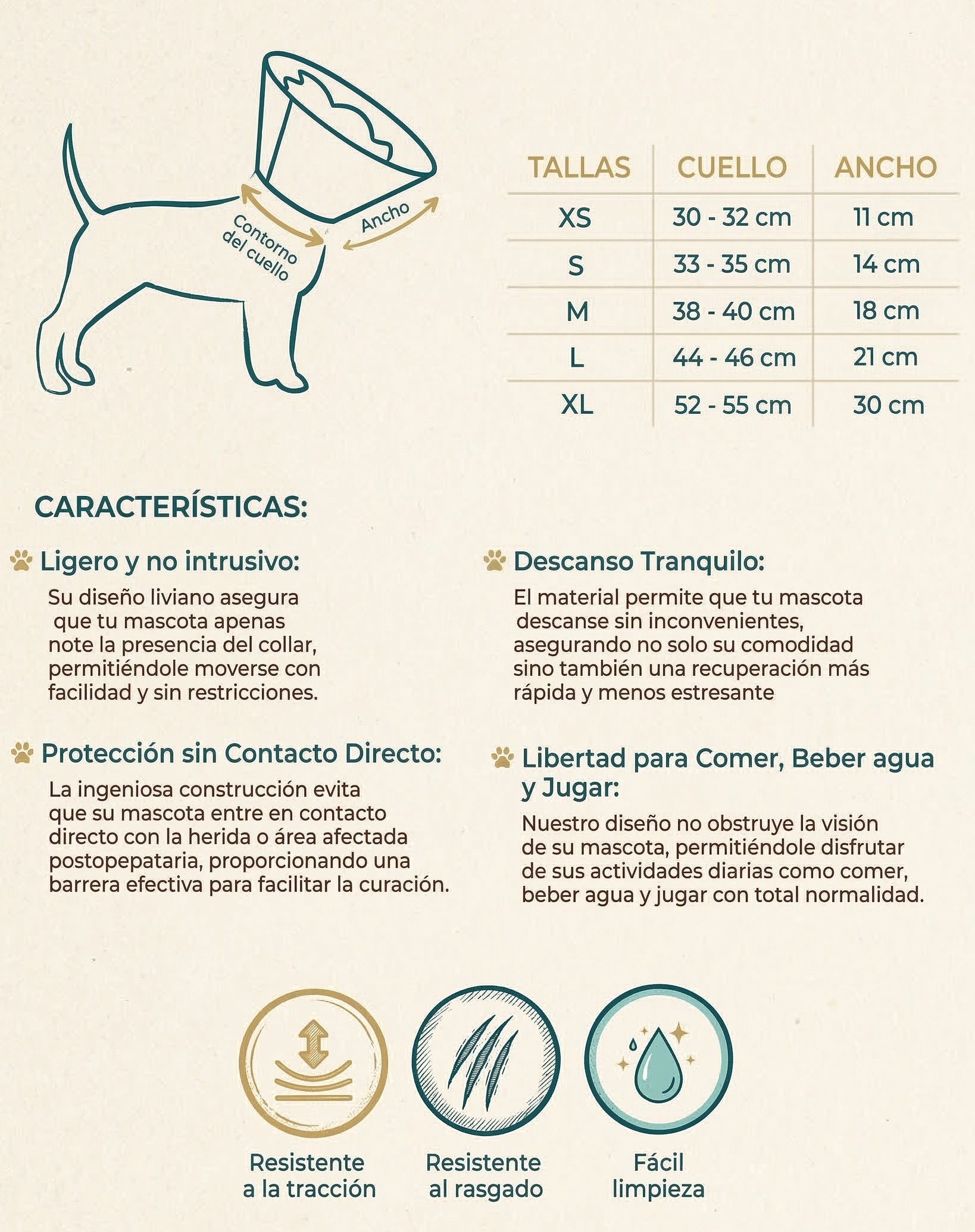 COLLAR ISABELINO RECOVERY PET (ACOLCHADO)