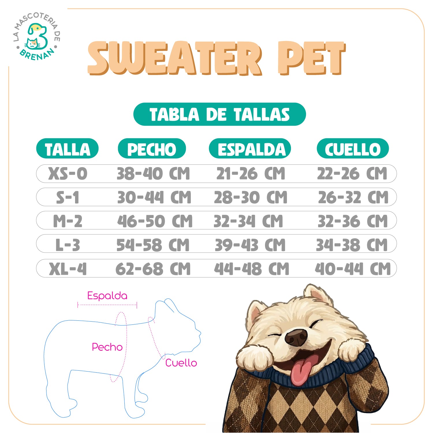 SWEATER AZUL PERRO/GATO